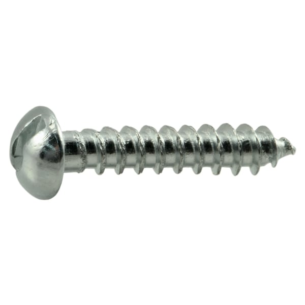 Midwest Fastener Wood Screw, #6, 3/4 in, Zinc Plated Steel Round Head Slotted Drive, 95 PK 61903 - main